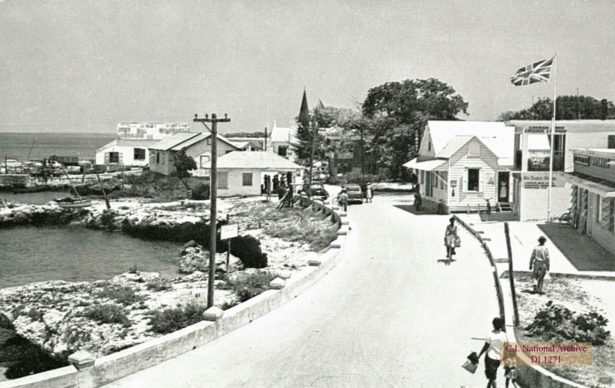 Archive image of curving main road in old george town